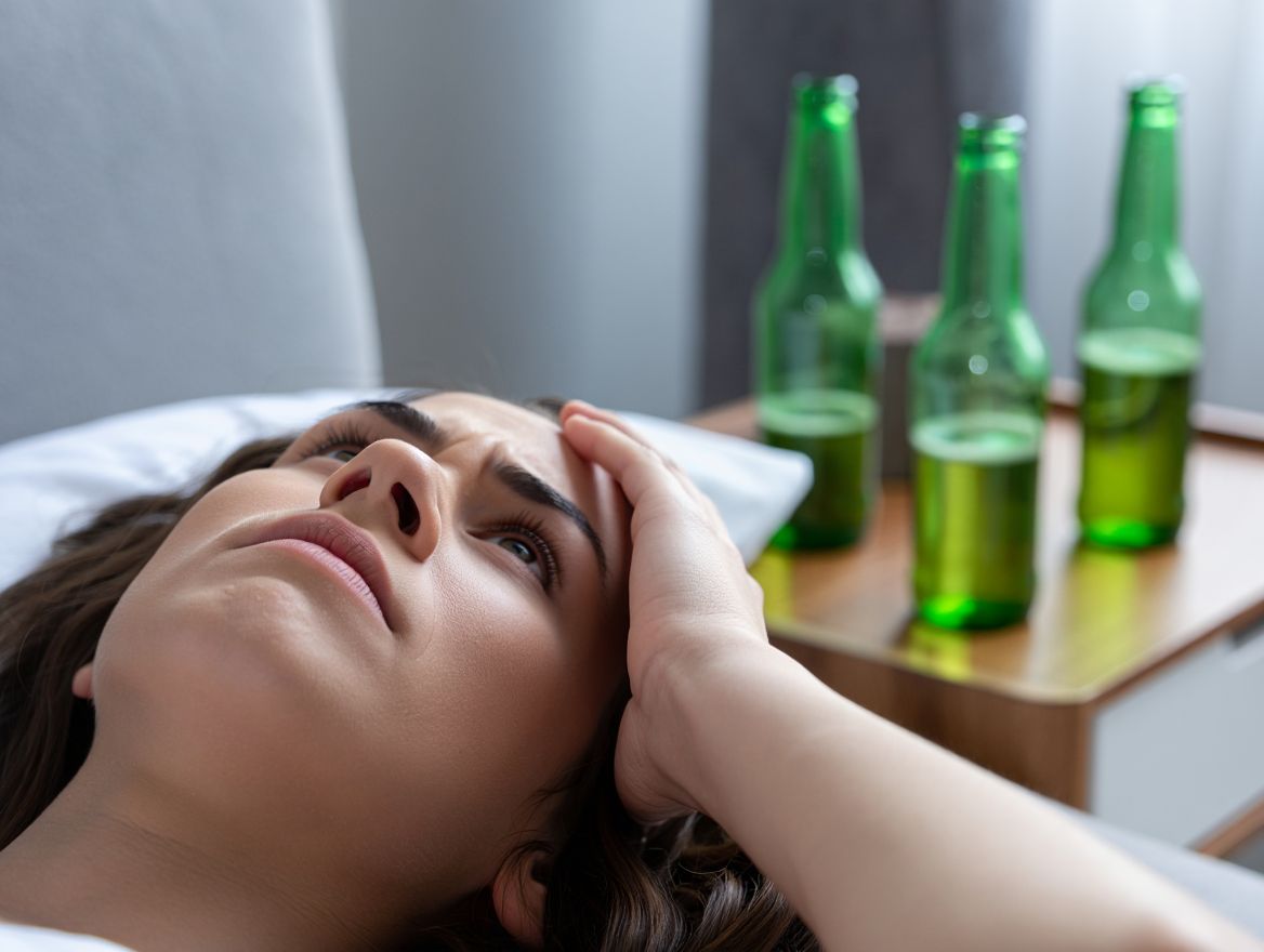 У женщины болит голова